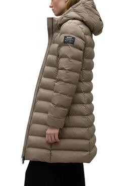 Manteau matelassé Ecoalf Cronullaalf beige pour femme