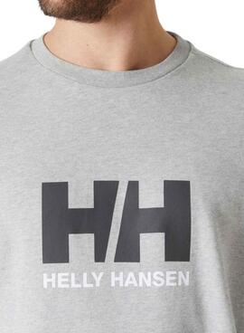 Sweat à capuche Helly Hansen HH Logo gris pour homme