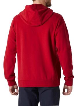 Sweat à capuche Helly Hansen Basic Hood rouge pour homme