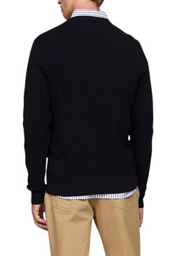 Pull Tommy Hilfiger Essential bleu marine pour homme