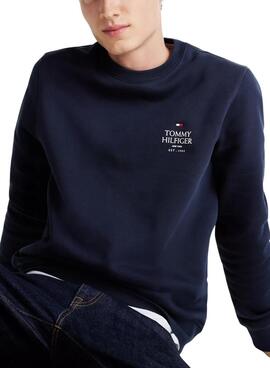 Sweatshirt Tommy Hilfiger Stack marine pour homme