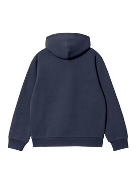 Sweat à capuche Carhartt bleu marine pour homme