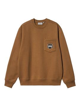 Sweatshirt Carhartt Heart Train marron pour homme