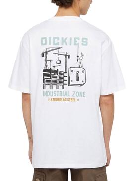 T-shirt Dickies Industrial Zone blanc pour homme