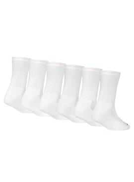 Pack de 6 chaussettes Jordan Legend Crew blanches pour fille et garçon