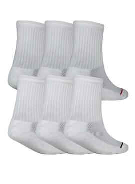 Pack de 6 chaussettes Jordan Legend Crew blanches pour fille et garçon