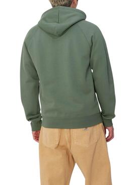 Sweat-shirt Carhartt Chase vert pour homme