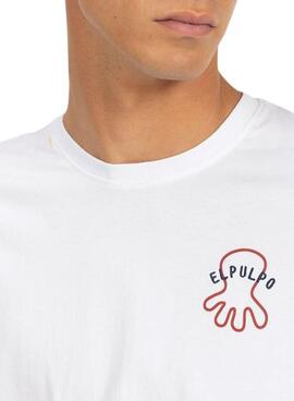 T-shirt El Pulpo Atlantic Lifestyle blanc pour homme