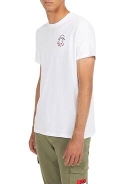 T-shirt El Pulpo Atlantic Lifestyle blanc pour homme