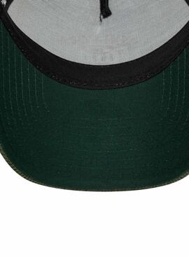 Casquette New Era Cord Trucker verte pour homme et femme