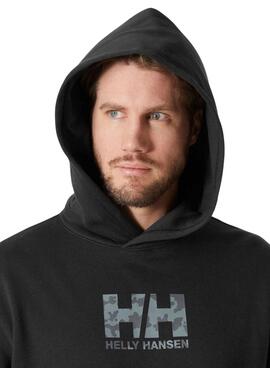 Sweat à capuche Helly Hansen Graphic Hoddie noir pour homme