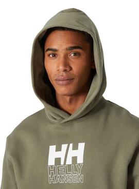 Sweat à capuche Helly Hansen Graphic Hoddie vert pour homme