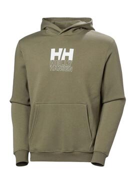 Sweat à capuche Helly Hansen Graphic Hoddie vert pour homme