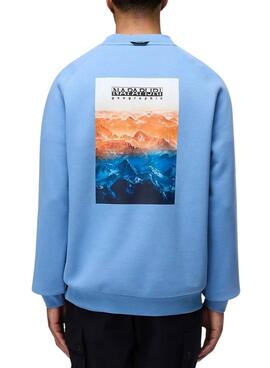 Sweatshirt Napapijri Rollin bleue pour homme