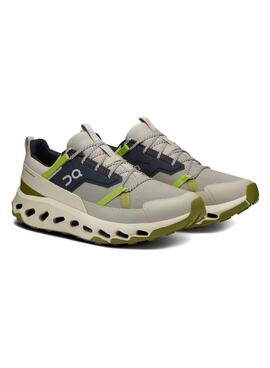 Chaussures de course On Running Cloudhorizon vertes pour hommes