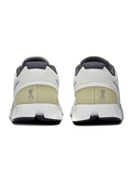 Chaussures On Running Cloud 5 blanc et vert pour femme