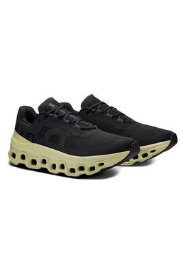 Chaussures On Running Cloudmonster noir et citron pour homme