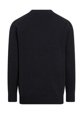 Pull Calvin Klein Jeans Monologo noir pour homme