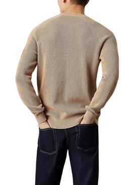 Pull Calvin Klein Jeans Easy beige pour homme