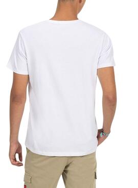 T-shirt El Pulpo Montagne blanc pour homme