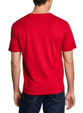 T-shirt Pepe Jeans Eggo rouge pour homme