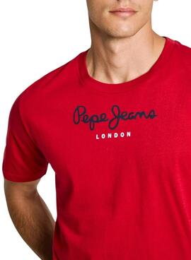 T-shirt Pepe Jeans Eggo rouge pour homme