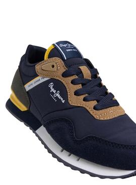 Chaussures Pepe Jeans London marine pour enfant