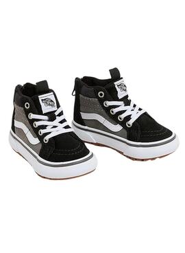 Chaussures Vans Sk8 Hi gris et noir