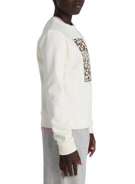 Sweatshirt Vans Felidae blanc pour enfant