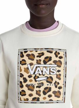 Sweatshirt Vans Felidae blanc pour enfant