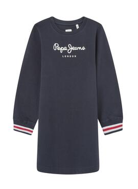 Robe Pepe Jeans Tori en coton marine pour fille