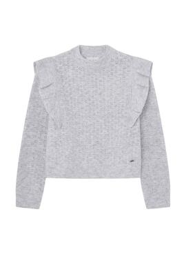 Pull Pepe Jeans Winta gris pour fille