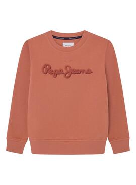 Sweat-shirt Pepe Jeans Lamonty marron pour enfant