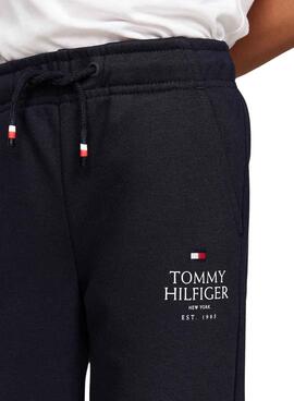 Pantalon jogger Tommy Hilfiger Puff bleu marine pour garçon