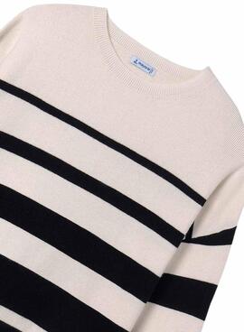 Pull Mayoral Rayures Progressives noir pour fille