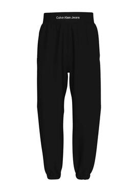 Pantalon Calvin Klein Jeans Fleece noir pour garçon