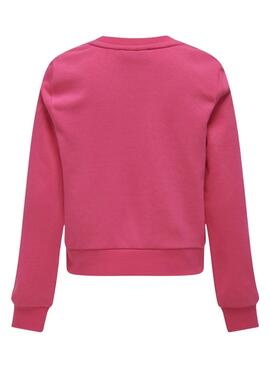 Sweat à capuche Only Colette rose fuchsia pour fille