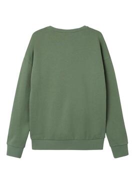 Sweatshirt Name It Lamane vert pour garçon