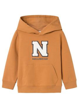 Sweatshirt Name It Konrad orange pour garçon