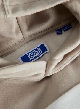 Sweat à capuche Jack and Jones Elegacy beige pour garçon