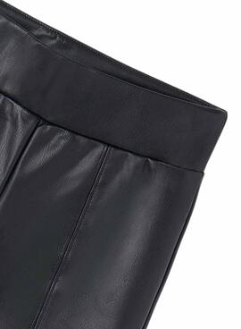 Leggings Mayoral en simili cuir noir pour fille