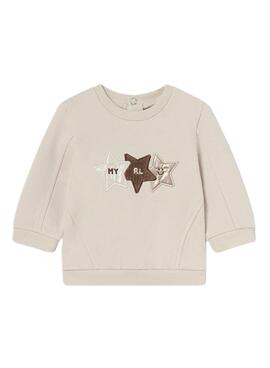 Sweat-shirt Mayoral étoiles beige pour bébé