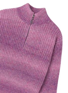 Pull Mayoral avec fermeture éclair dégradé mauve pour fille