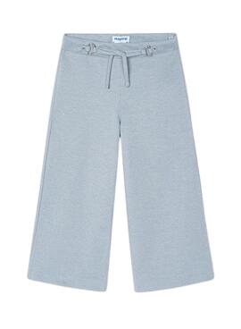 Pantalon évasé Mayoral avec boucles bleu pour fille