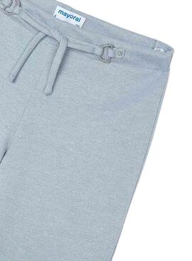 Pantalon évasé Mayoral avec boucles bleu pour fille