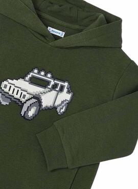 Sweatshirt Mayoral imprimé en caoutchouc vert pour garçon