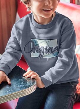 Sweatshirt Mayoral Embossed gris pour garçon