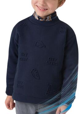 Sweatshirt Mayoral embossed marine pour garçon