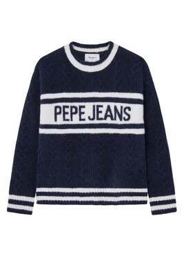 Pull Pepe Jeans Wrenley marine pour fille.