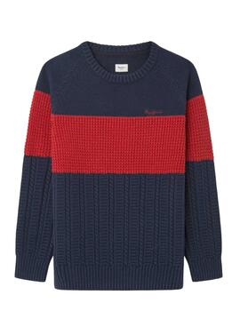 Pull Pepe Jeans Dalmar marine pour garçon